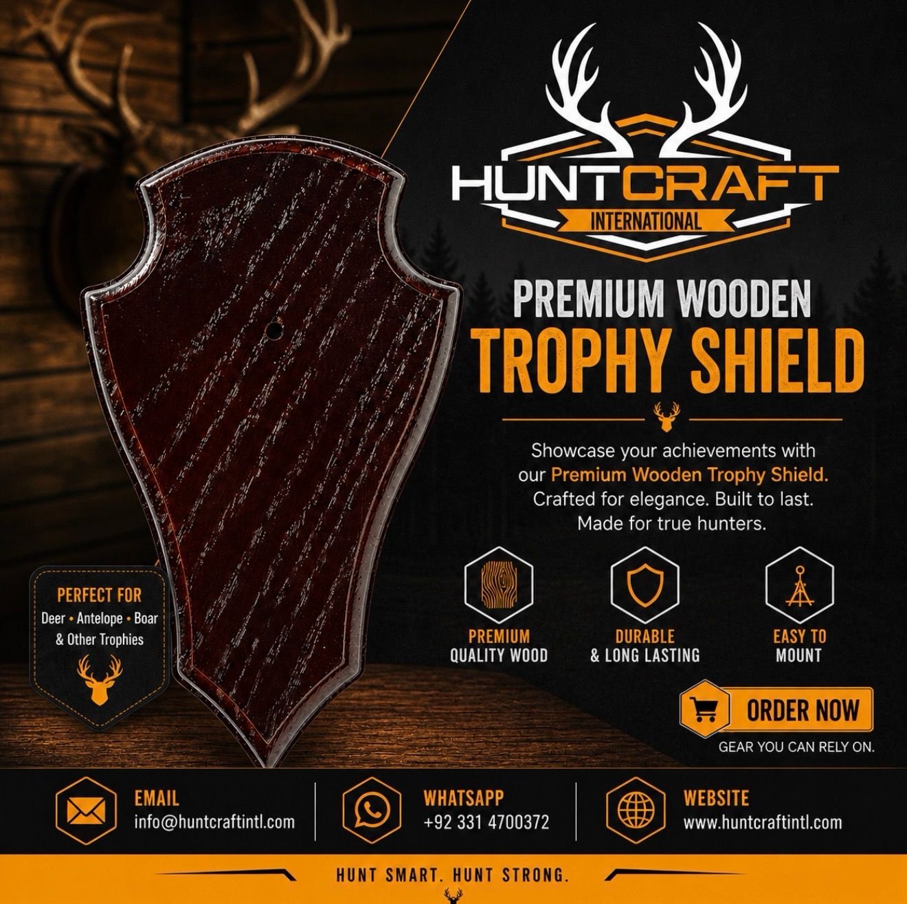 Trophy Shield Supplier | Custom Hunting Display